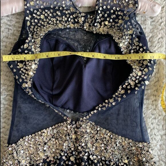 Gorgeous Navy Formal (Prom) Dress Embellished With Sequin’s & Crystals - Picture 9 of 15